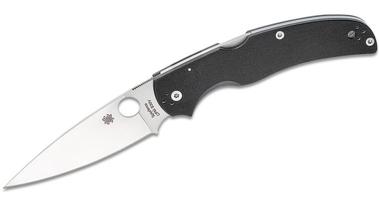 Spyderco C244GP Native Chief Folding Knife 4.08" S30V Satin Plain Blade, Black G10 Handles