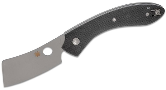Spyderco C177GP Roc Folding 3.07" VG10 Bead Blast Cleaver Style Blade, Black G10 Handle