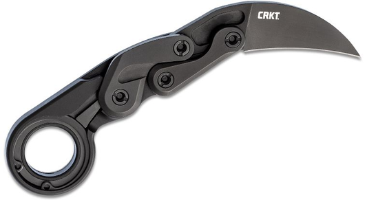 Columbia River CRKT 4040 Kinematic Provoke Folding Karambit 2.41" D2 Black Plain Blade, Black Aluminum Handles