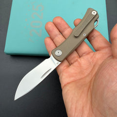 KB KNIVES KB469D El Dorado Slip Joint Pocket Knife Bronze Ano Titanium w/ Micro Milling Silver Bead Blast 2.96" M390