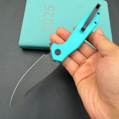 KUBEY KNIVES KU117S Nova Linelock Black Tiffany Blue