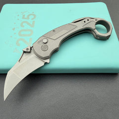 KB KB463B Tactical Toucan Folding Knife Darkwash Titanium Handle 2.36'' Darkwash 20CV Blade