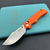 KU KNIVES KU503B Iguana Crossbar Lock Orange Folding Knife