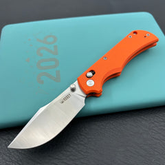 KU KNIVES KU503B Iguana Crossbar Lock Orange Folding Knife