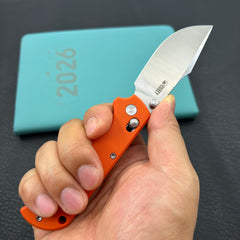 KU KNIVES KU503B Iguana Crossbar Lock Orange Folding Knife