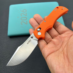 KU KNIVES KU503B Iguana Crossbar Lock Orange Folding Knife