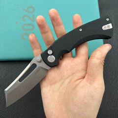 KU KNIVES KU378A Dheo Buttonlock Black Folding Knife