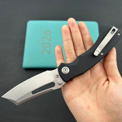 KU KNIVES KU378A Dheo Buttonlock Black Folding Knife