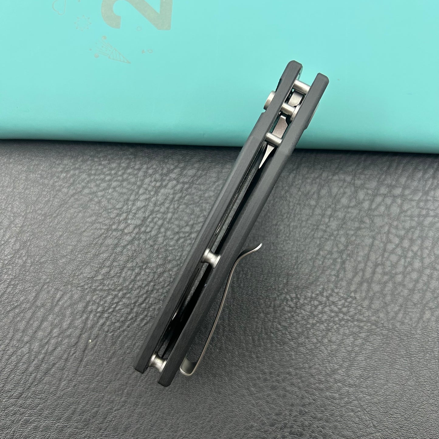 KU KNIVES KU378A Dheo Buttonlock Black Folding Knife