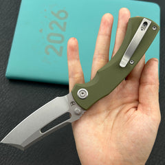 KU KNIVES KU378B Dheo Buttonlock Green Folding Knife