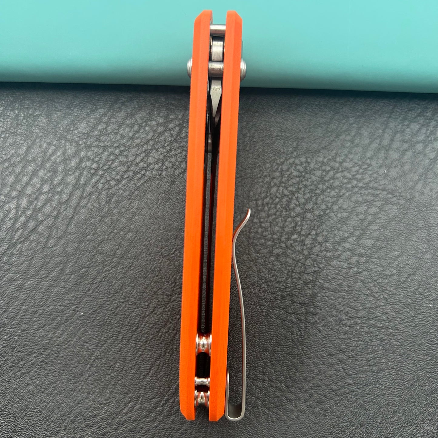 KU KNIVES KU446B Bonza Crossbar Lock Orange Folding Knive