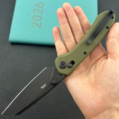 KU KNIVES KU446E Bonza Crossbar Lock Green Folding Knive