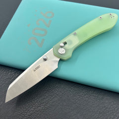 KU KNIVES KU446C Bonza Crossbar Lock Jade Folding Knive