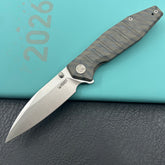 KU KNIVES KU474C Whammy Framelock Flame Ano Ti Folding Knife