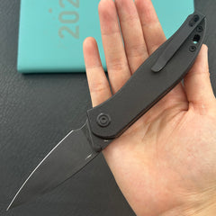 KU KNIVES KU408G SNUG Linerlock Blackout Micarta Folding knife