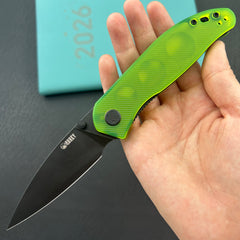 KU KNIVES KU408F SNUG Linerlock Black Glow Polycarbonate Folding knife