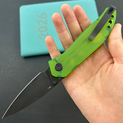 KU KNIVES KU408F SNUG Linerlock Black Glow Polycarbonate Folding knife
