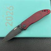 KU KNIVES KU408E SNUG Linerlock Black Red Polycarbonate Folding knife