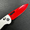 (Exclusives ) KUBEY KU248B  Bluff Axis lock Everyday Carry Folding Knife White G10 Handle Red Painted  14C28N