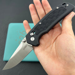 KU KNIVES KU464A Geri Crossbar Lock Black Folding Knife