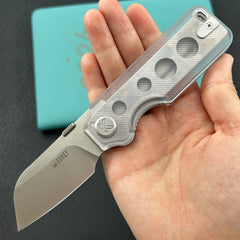 KU knife KU407F Boxer Linerlock Transparent Polycarbonate Folding Knife