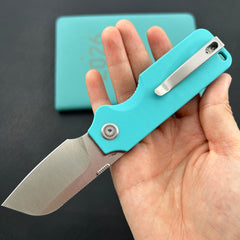 KU KNIVES KU407B Boxer Linerlock Tiffany Blue Folding Knife