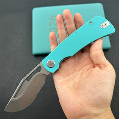 KU knife KU397B Gurkha Linerlock Tiffany Blue Folding Knife