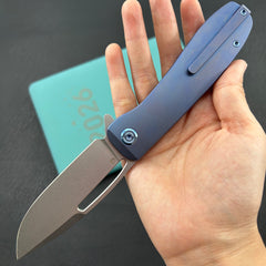 KU knife KU353B Supercell Linerlock Blue Ti Folding Knife
