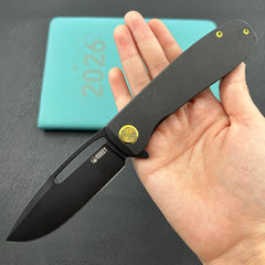 KU knife KU353D Supercell Linerlock Blackout Ti Folding Knife