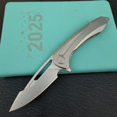 KB KNIVES KB352A Merced Pocket Folding Knife Gray Titanium Handle 3.46'' Beadblast M390