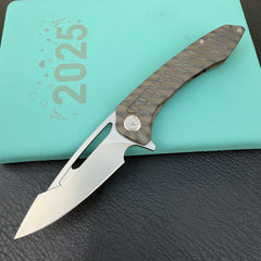 KB KNIVES KB352B Merced Pocket Folding Knife Flame Ano Titanium Handle 3.46'' Beadblast M390