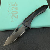 KB KNIVES KB352C Merced Pocket Folding Knife Black PVD Titanium Handle 3.46'' DLC M390