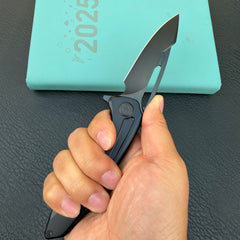 KB KNIVES KB352C Merced Pocket Folding Knife Black PVD Titanium Handle 3.46'' DLC M390
