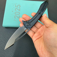 KB KNIVES KB352C Merced Pocket Folding Knife Black PVD Titanium Handle 3.46'' DLC M390