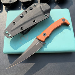 Kubey KNIVES KU477 Sicarii Fixed Blade Knife 4.57" Beadblast 14C28N Fixed Knife