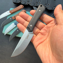Kubey Knives KU413 Thorn Fixed Blade Knife G10 Micarta Handle 2.8" 14C28N Fixed Knife