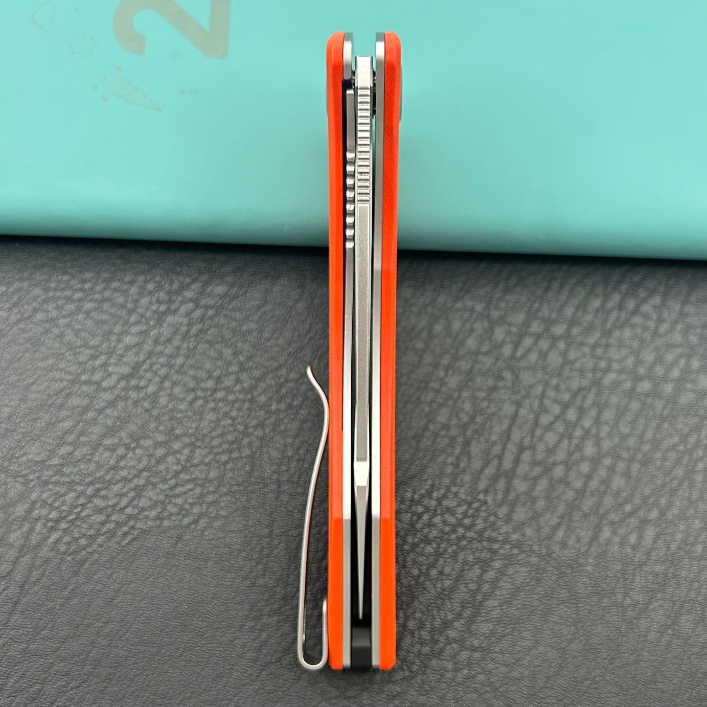 KUBEY knife KU345S Merced Linerlock Orange Folding Knife
