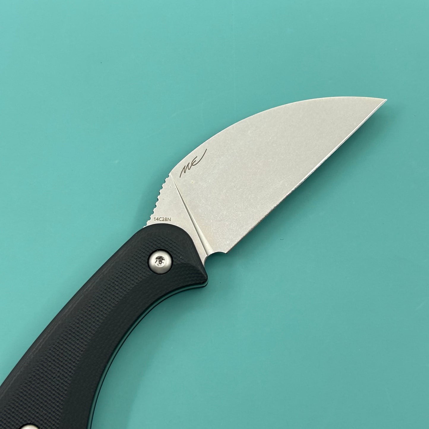 KUBEY knife KU424A Pixie Fixed Blade Knife Black G-10 Handle 2.36" Beadblast 14C28N Blade