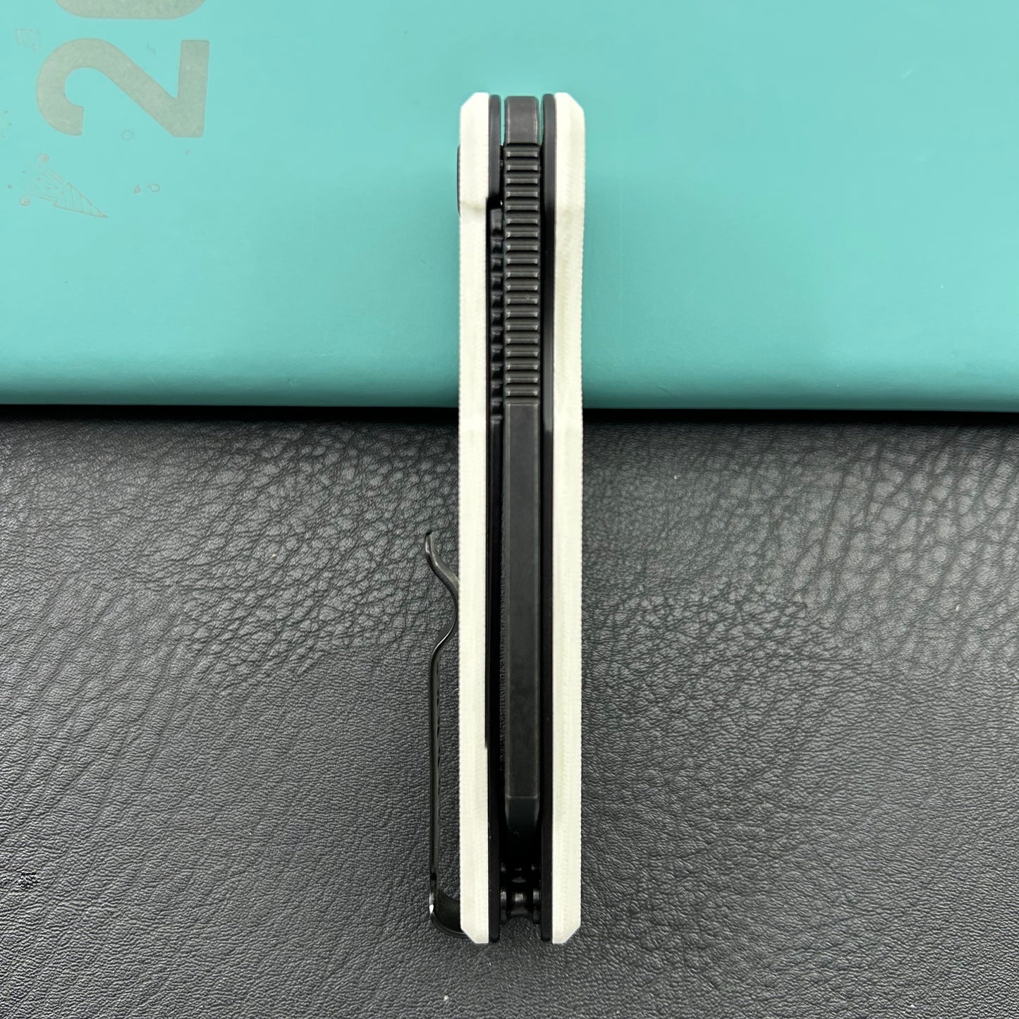 KUBEY knife KU317J Sailor Linerlock Black White Folding Knife