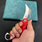 KUBEY KU261D Wrath Karambit Folding Knife Red G-10 Handle 2.68_ Beadblast 14C28N Blade