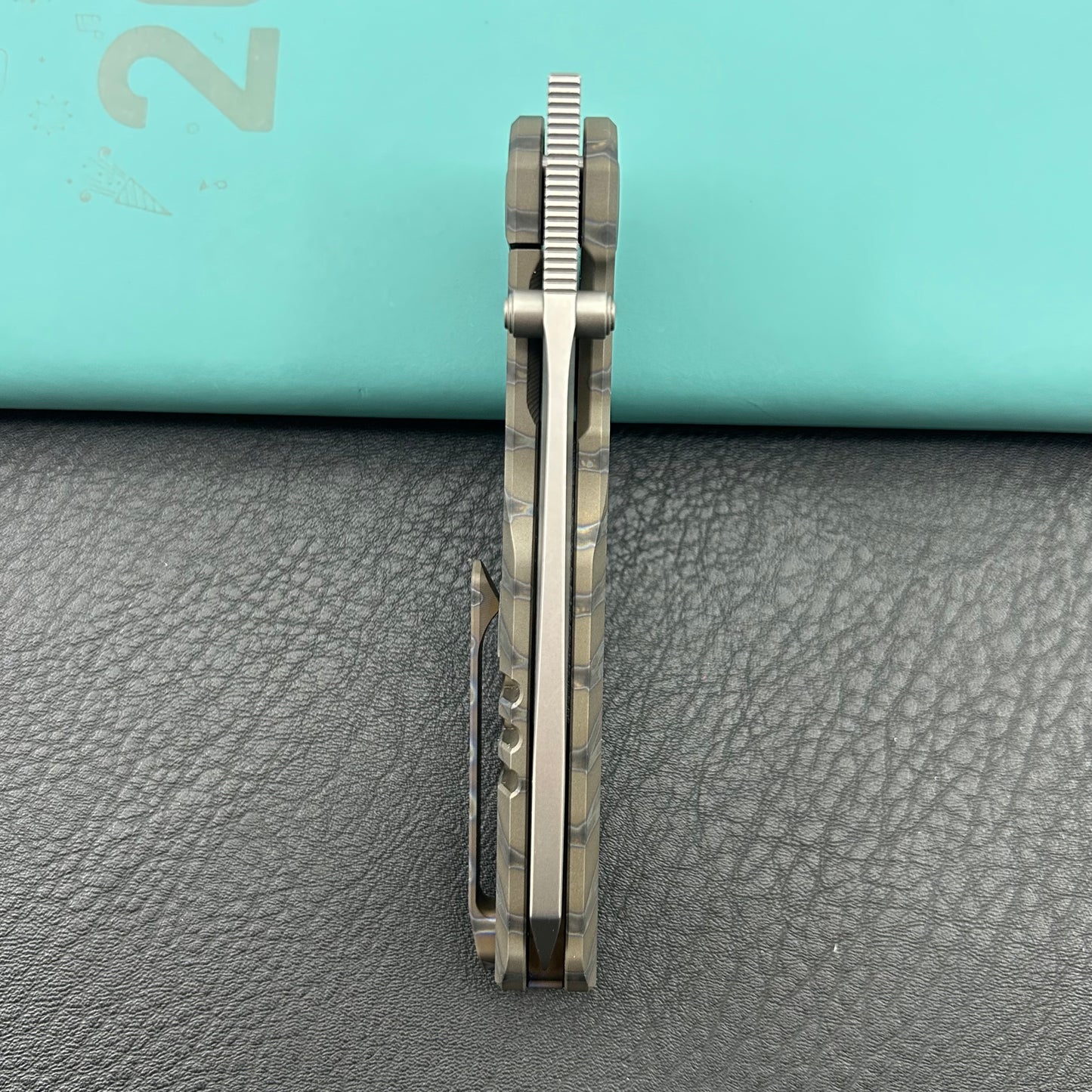 KB KNIVES KB419B Protocol Folding Knife Flame Titanium Handle 3.35'' Bead Blasting M390