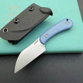 KU KNIVES KU412C Rockhopper Fixed Blade Blue Micarta Fixed Knife