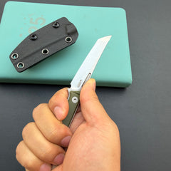 KU KNIVES KU430F Goliath Fixed Black Green Fixed Knife