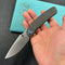 KUBEY KB386C Momentum Frame Lock Front Flipper Pocket Folding Knife Tiger Stripe Pattern Flamed Titanium Handle 3.43" Beadblast M390