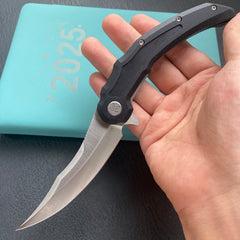 KU KNIVES KU346A Crest Pikal Linerlock Black Folding Knife