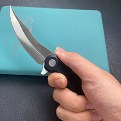 KU KNIVES KU346A Crest Pikal Linerlock Black Folding Knife