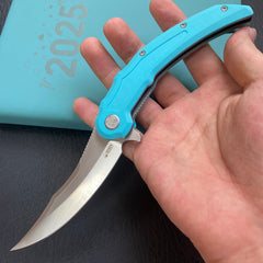 KU KNIVES KU346B Crest Pikal Linerlock Tiffany Blue Folding Knife