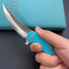 KU KNIVES KU346B Crest Pikal Linerlock Tiffany Blue Folding Knife