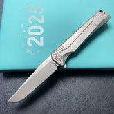 KB KNIVES KB429A Pyramid Folding Knife Gray Titanium Handle 3.54'' Beadblast M390