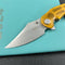 KUBEY KU181C Ceto Flipper Camping Folding Knife Ultem Handle 3.46" Stonewash 14C28N Blade